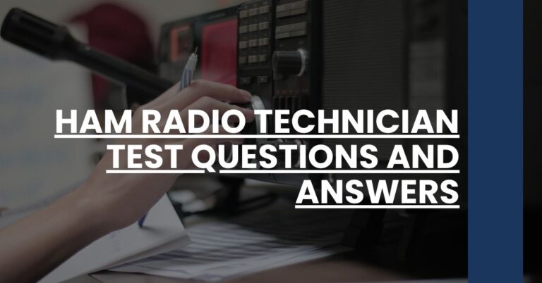 ham radio technician test questions and answers Feature Image